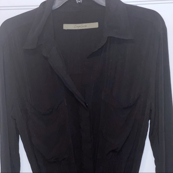 Enzo Costa | Romper Drawstring Chest Pockets Black - Picture 8 of 16